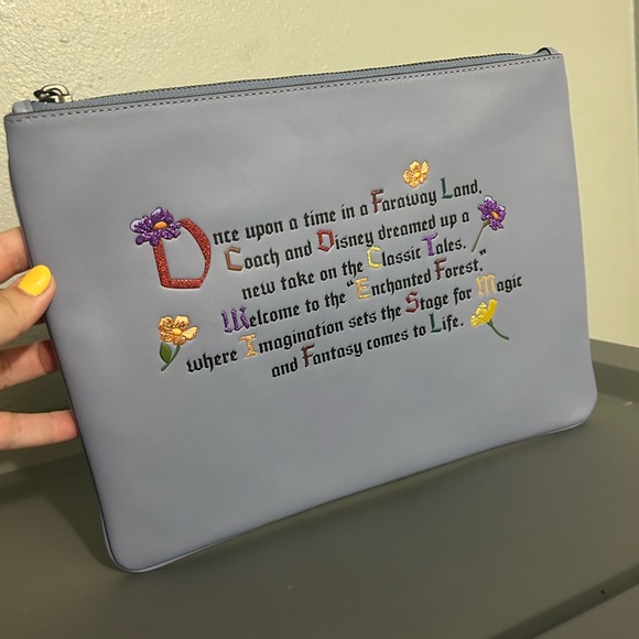Disney Purple Wristlet Clutch with Magical Charm - Picture 1 of 3